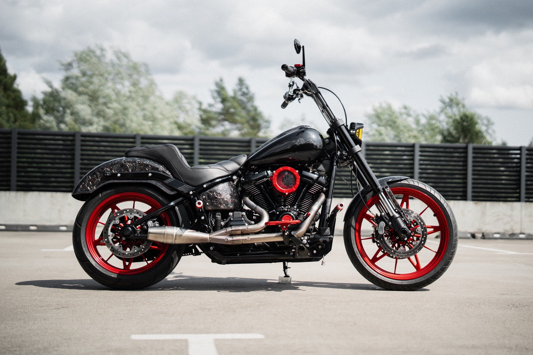 Harley Davidson Softail with custom parts