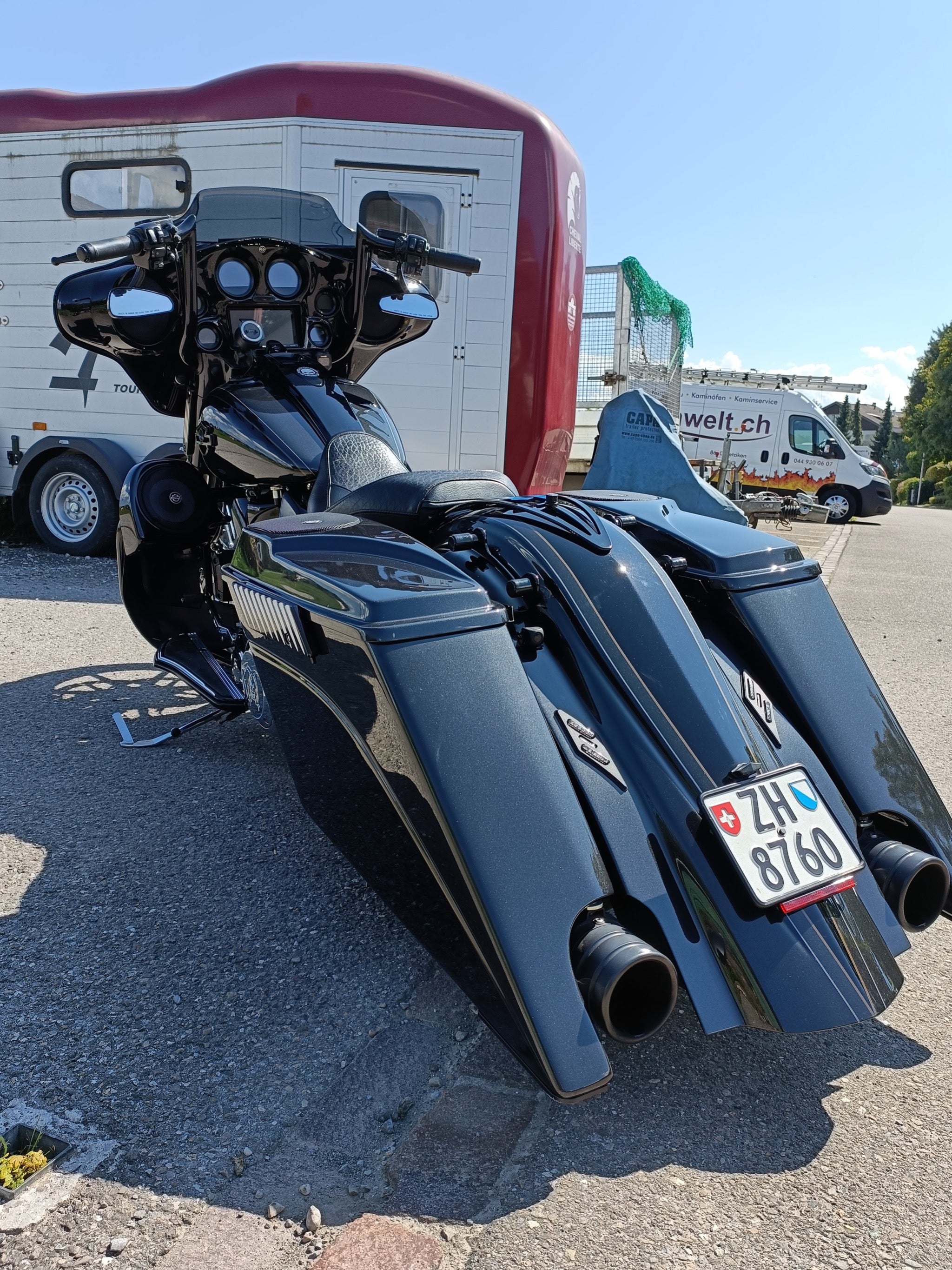 Magnus Stretched Saddlebags w/o Lids for Harley Davidson Touring 1993-2013 models - Tommy&Sons