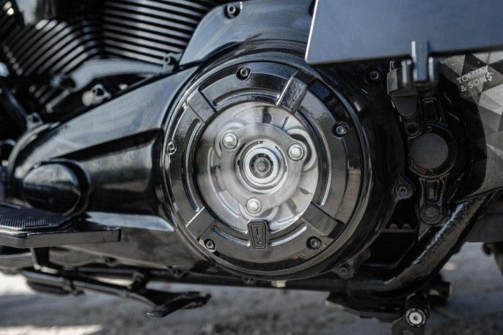 "Black Series" Clutch Cover for Harley Davidson Touring 2007-2016 Transparent - Tommy&Sons