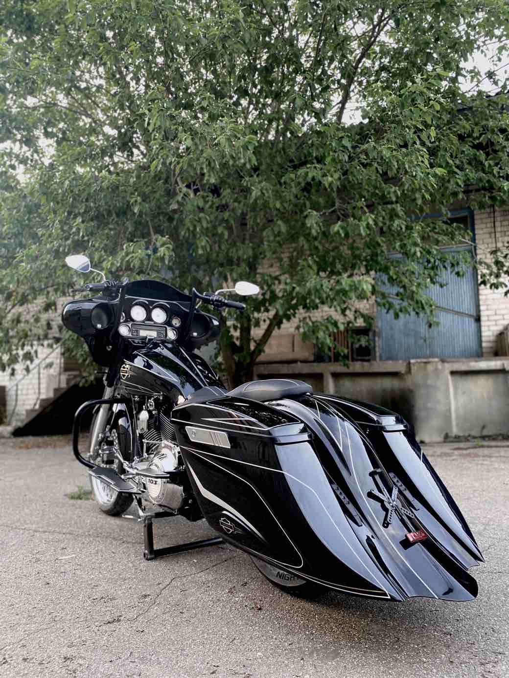 Billow set of stretched rear fender and saddlebags for Harley Davidson Touring 2014 up - Tommy&Sons