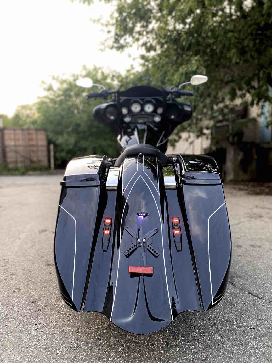 Billow set of stretched rear fender and saddlebags for Harley Davidson Touring 2014 up - Tommy&Sons