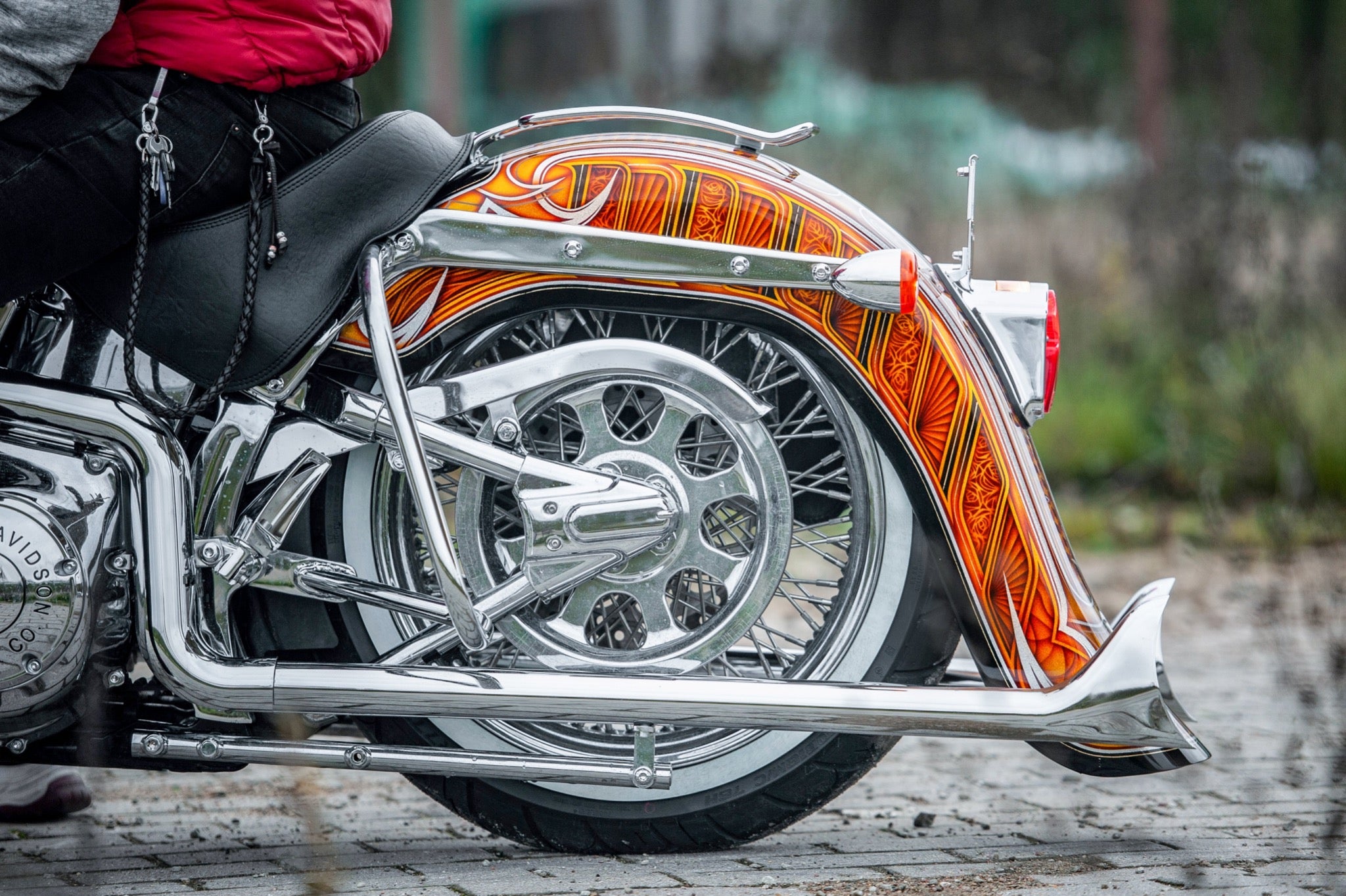 Chicano style Stretched Rear Fender for Harley Davidson Softail from 2000 to 2017 - Tommy&Sons