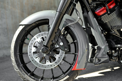 19" Wrapper front fender for Harley Davidson Touring models Gray close up