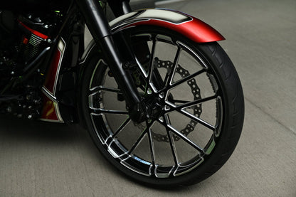 23" Wrapper front fender for Harley Davidson Touring models up close