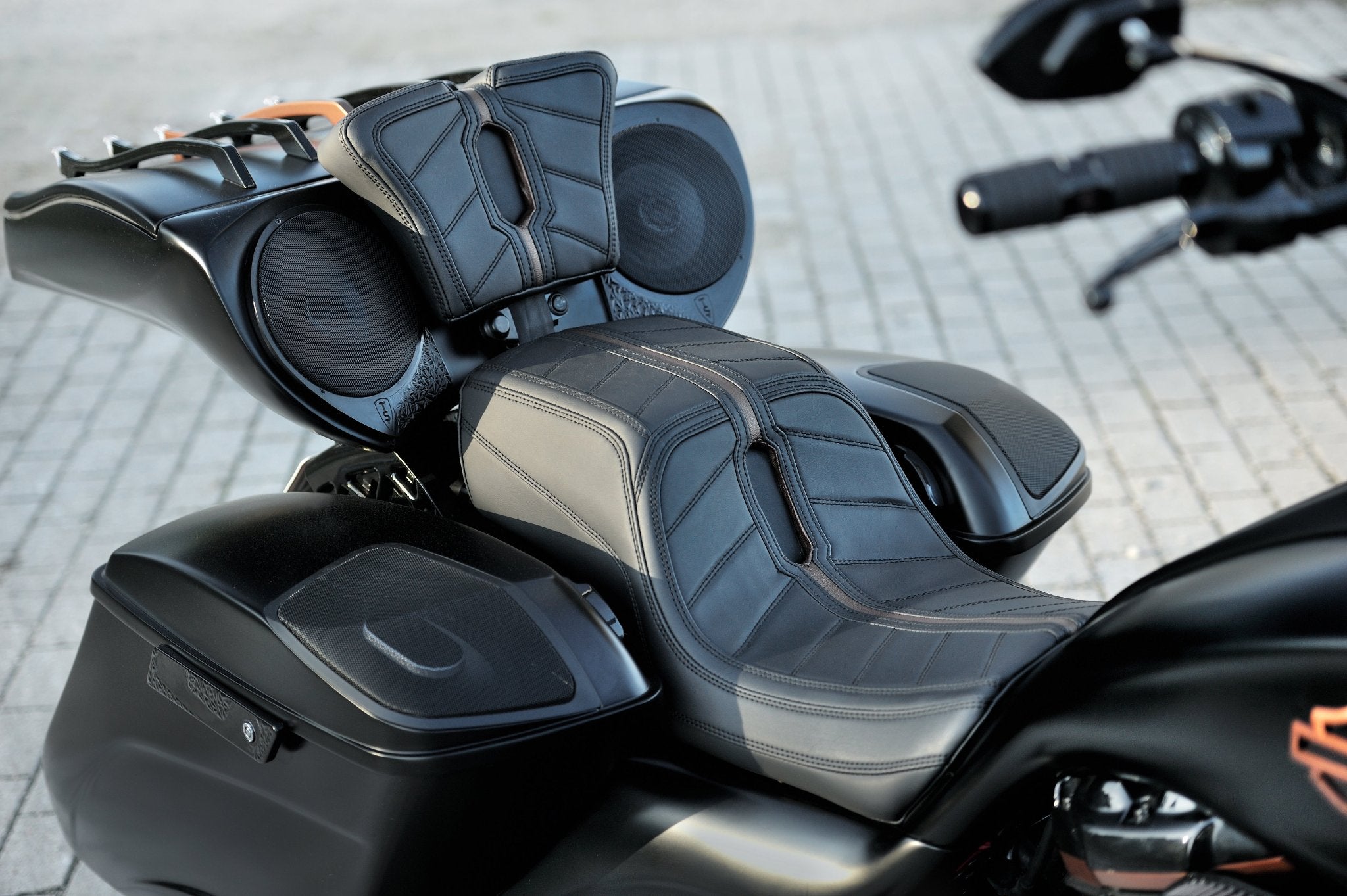 Custom seat made for Harley Davidson Road Glide