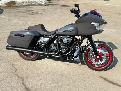 Forged side covers for Harley Davidson Touring 2023+ models. Fits all including CVO models on full motorcycle