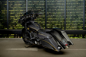 Magnus Saddlebags for Harley Davidson Touring (Street Glide, Road Glide, Road King) 2014-2023 models black perspective