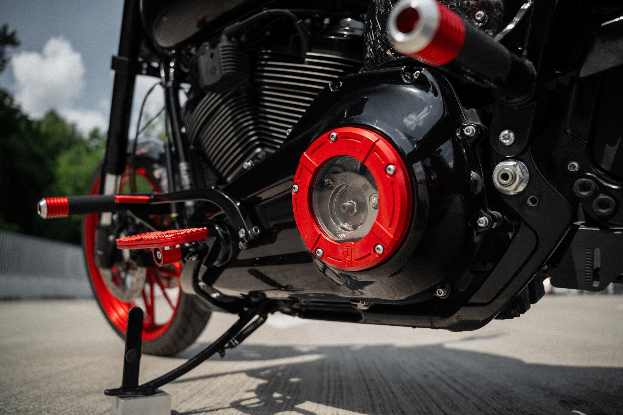 Transparent clutch cover for Harley Davidson Softail models
