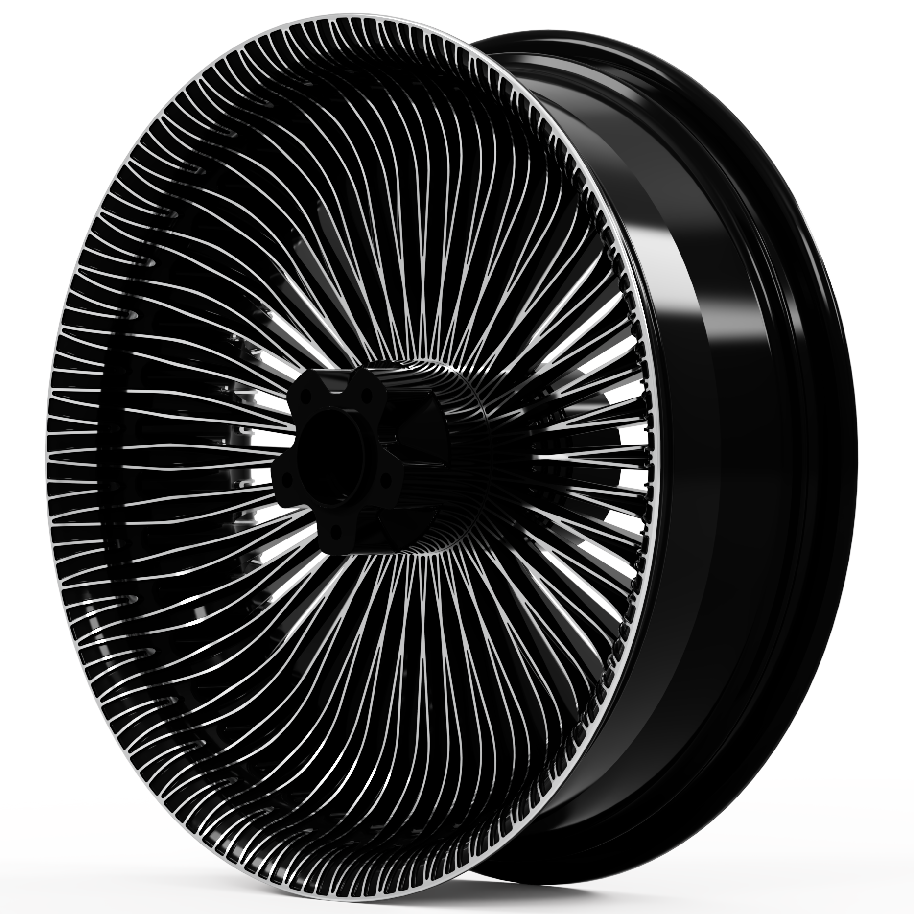 Sly Spoke custom forged wheel for Harley Davidson motorcycle 18x5,5" render perspective