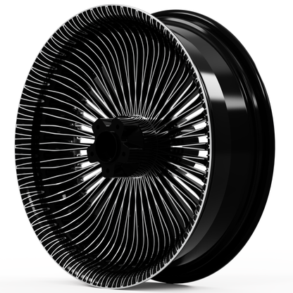 Sly Spoke custom forged wheel for Harley Davidson motorcycle 18x5,5" render perspective