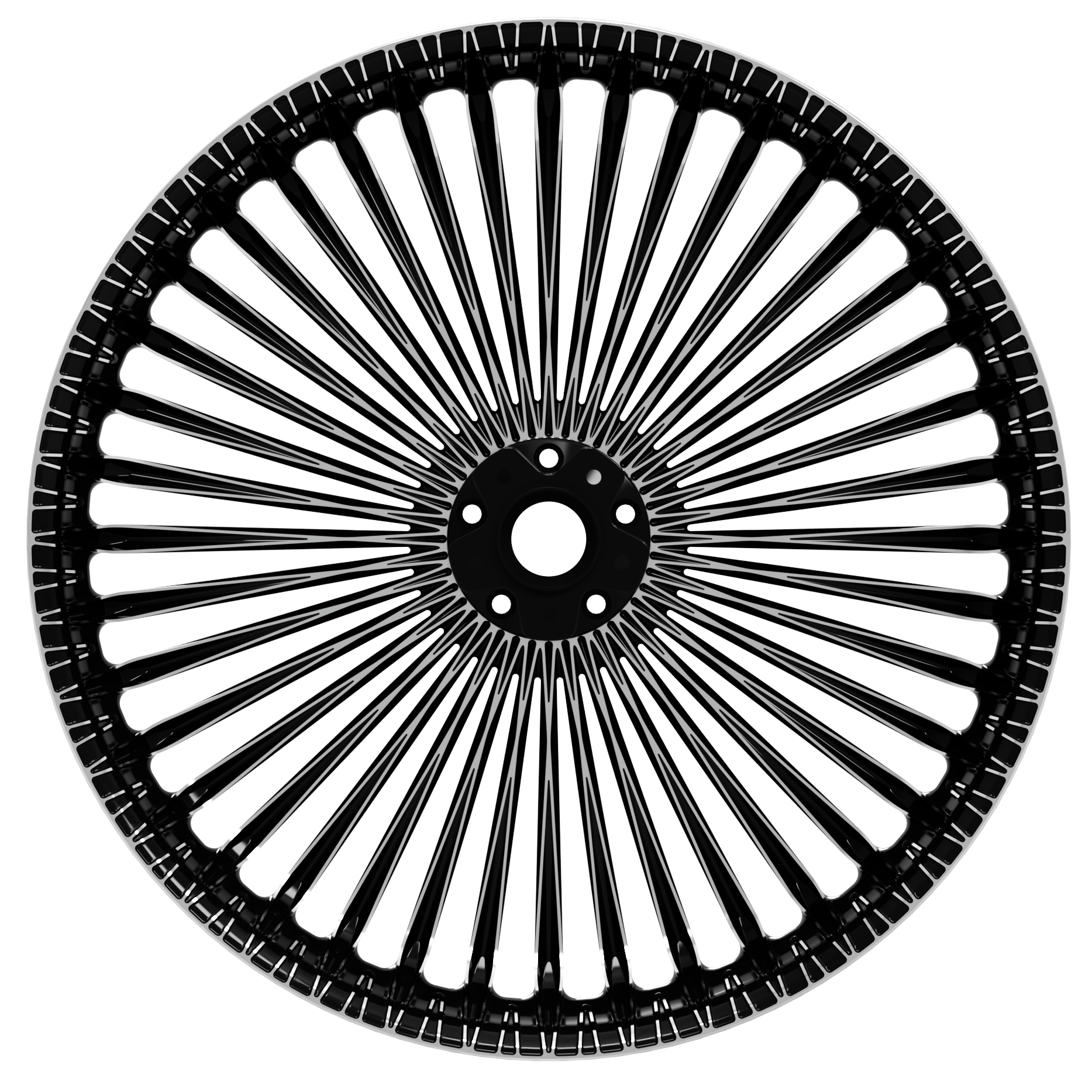 Sly Spoke custom forged wheel for Harley Davidson motorcycle 21x3,5" render straight