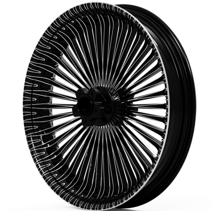 Sly Spoke custom forged wheel for Harley Davidson motorcycle render perspective