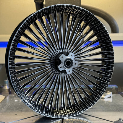 Sly Spoke custom forged wheel for Harley Davidson motorcycles side view
