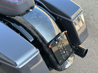 Pure forged carbon fiber rear fender for Harley Davidson Touring 2014 up models on a motorcycle