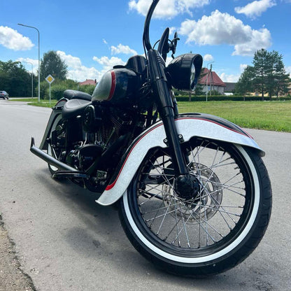 Chicano style 21" front fender for Harley Davidson Softail models.