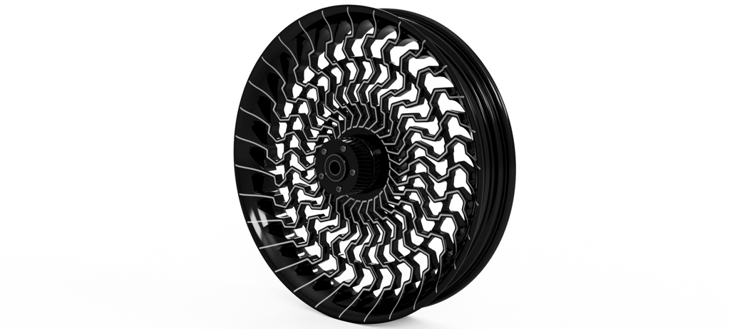 Tommy&Sons 23"x3,75" front wheel for harley davidson Touring render perspective
