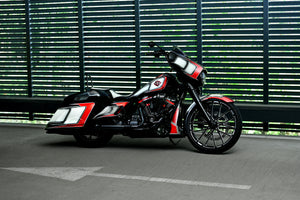 Morocco style side covers for Harley Davidson Touring 2014-2023 models side red