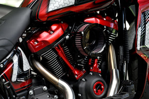 Harley Davidson Milwaukee-8 Touring, Softail Transparent air filter red