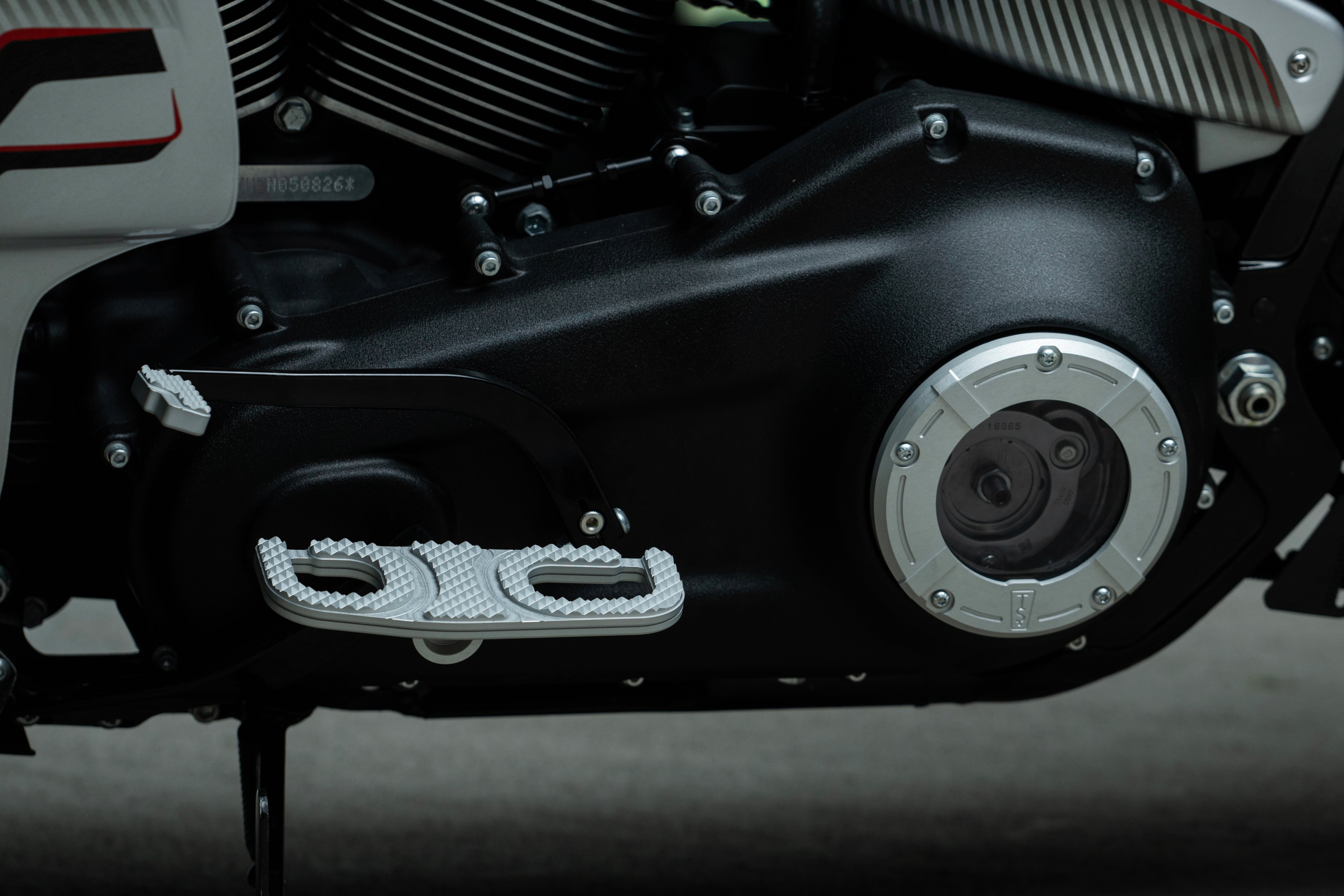 Transparent derby cover for Harley Davidson Softail 2018+ models silver