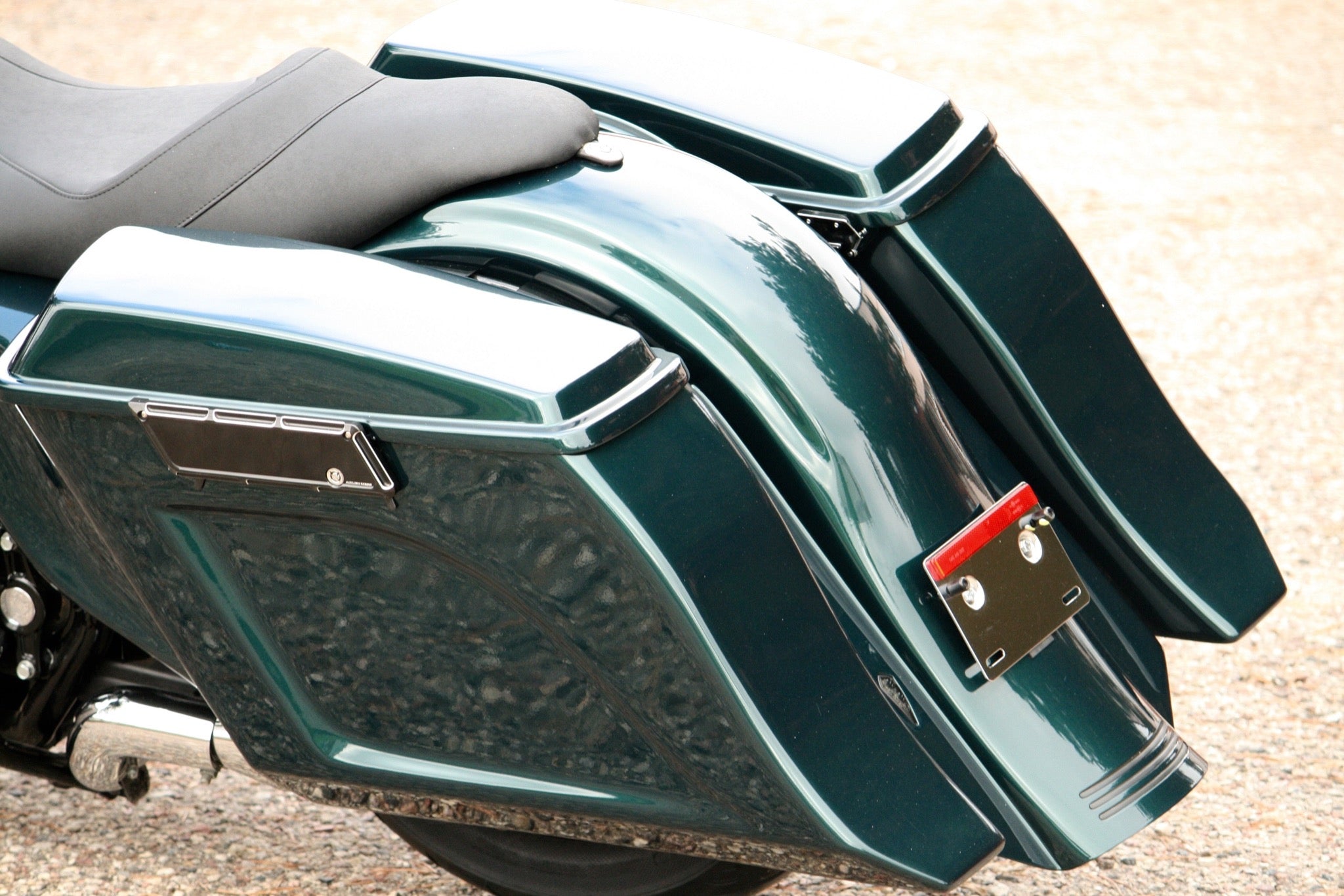 Flow Stretched Saddlebags w/o Lids for Harley Davidson Touring 1993 - 2013 models - Tommy&Sons