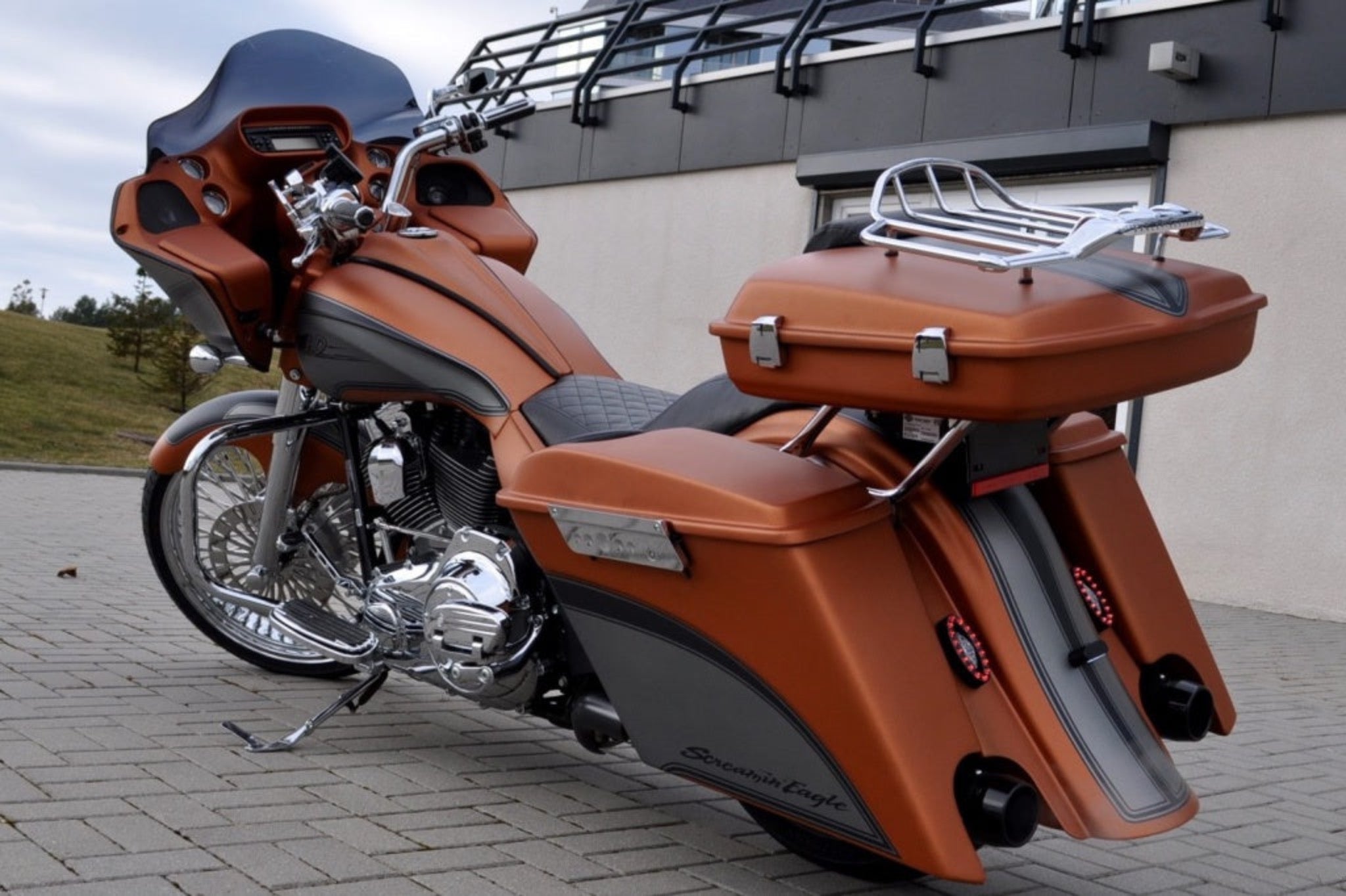 Rocca 5" Stretched Saddlebags w/o Lids for Harley Davidson Touring 1998-2013 models - Tommy&Sons